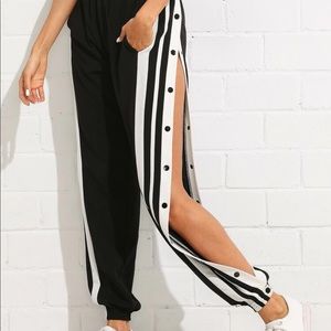 Black and white joggers pants